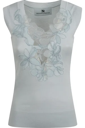 ERMANNO SCERVINO Mujer, Camisetas, Azul, Talla: 2XS