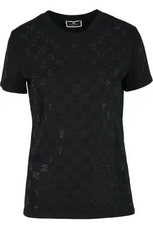 Elisabetta Franchi Mujer, Camisetas, Negro, Talla: M