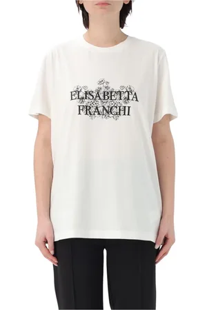 Elisabetta Franchi Mujer, Camisetas, Blanco, Talla: M
