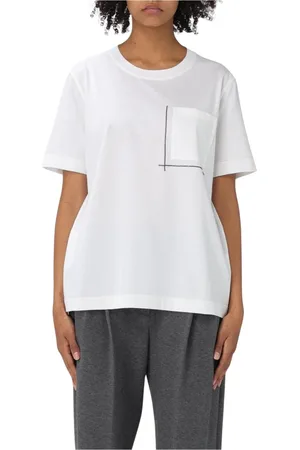 Brunello Cucinelli Mujer, Camisetas, Blanco, Talla: XL