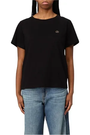 Twin-Set Mujer, Camisetas, Negro, Talla: L