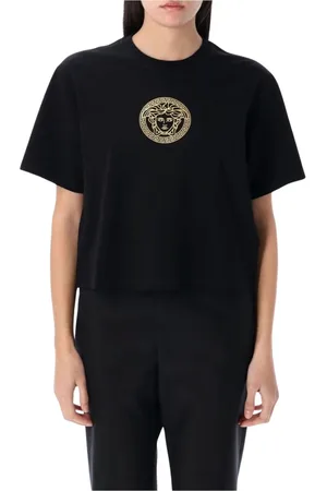 VERSACE Mujer, Camisetas, Negro, Talla: 2XS