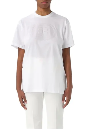 Elisabetta Franchi Mujer, Camisetas, Blanco, Talla: L
