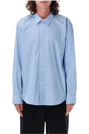 Pop Trading Company Hombre, Camisas, Azul, Talla: L