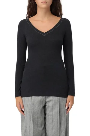 Brunello Cucinelli Mujer, Camisetas, Negro, Talla: S
