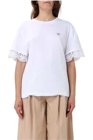 Twin-Set Mujer, Camisetas, Blanco, Talla: L