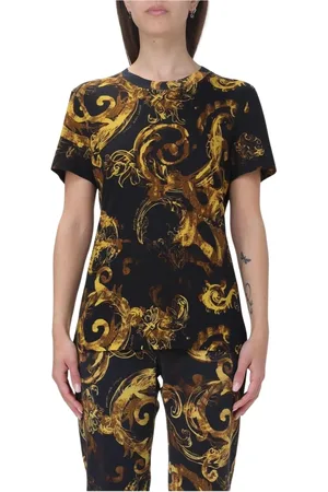 VERSACE Mujer, Camisetas, Negro, Talla: L
