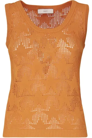 AKEP Mujer, Camisetas, Naranja, Talla: L