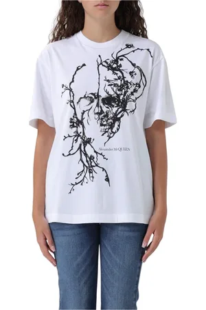 Alexander McQueen Mujer, Camisetas, Blanco, Talla: S