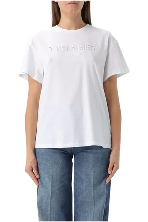 Twin-Set Mujer, Camisetas, Blanco, Talla: 2XS