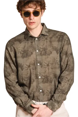 Masons Hombre, Camisas, Verde, Talla: S