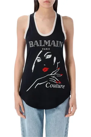 Balmain Mujer, Camisetas, Negro, Talla: S