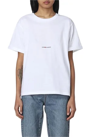 Saint Laurent Mujer, Camisetas, Blanco, Talla: M