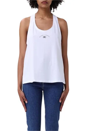 Elisabetta Franchi Mujer, Camisetas, Blanco, Talla: L