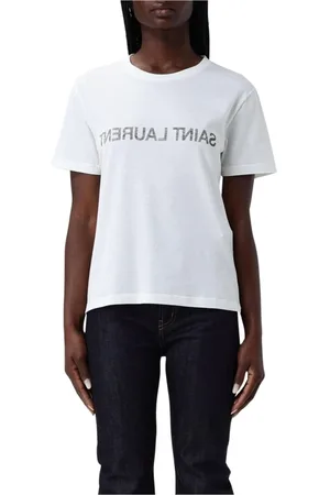Saint Laurent Mujer, Camisetas, Blanco, Talla: S
