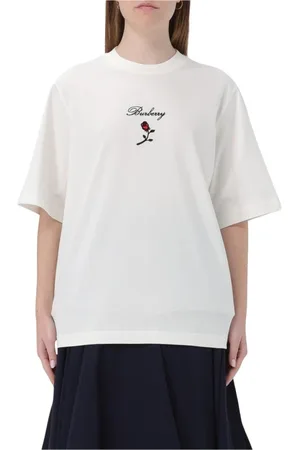 Burberry Mujer, Camisetas, Blanco, Talla: L