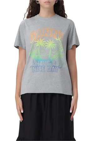 Ganni Mujer, Camisetas, Gris, Talla: XS