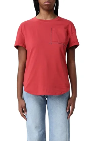Brunello Cucinelli Mujer, Camisetas, Rojo, Talla: L