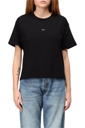 A.P.C. Mujer, Camisetas, Negro, Talla: M