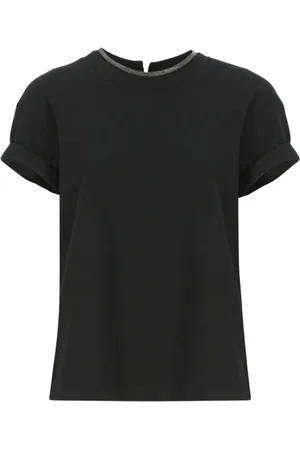 Brunello Cucinelli Mujer, Camisetas, Negro, Talla: M