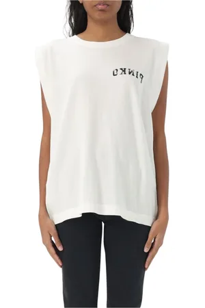 Pinko Mujer, Camisetas, Blanco, Talla: L