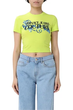 VERSACE Mujer, Camisetas, Verde, Talla: 2XS