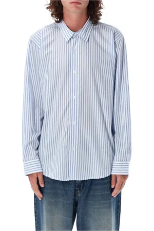 Pop Trading Company Hombre, Camisas, Azul, Talla: M