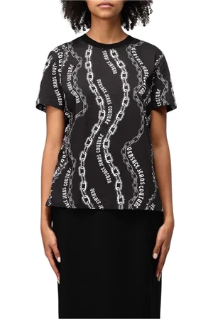 VERSACE Mujer, Camisetas, Negro, Talla: M