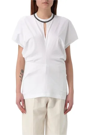 Brunello Cucinelli Mujer, Camisetas, Blanco, Talla: M