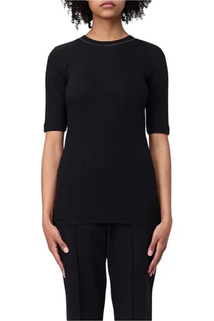 Brunello Cucinelli Mujer, Camisetas, Negro, Talla: S