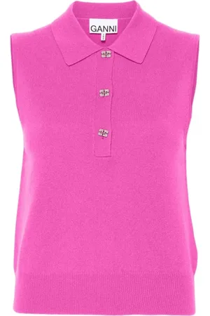 Ganni Mujer, Camisetas, Rosa, Talla: M
