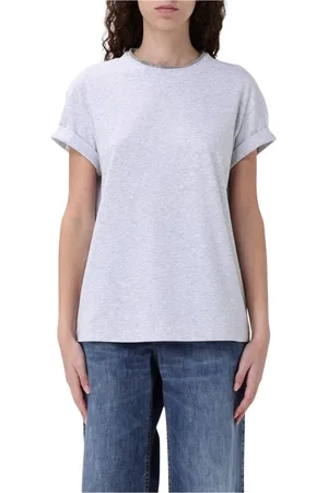 Brunello Cucinelli Mujer, Camisetas, Gris, Talla: XS