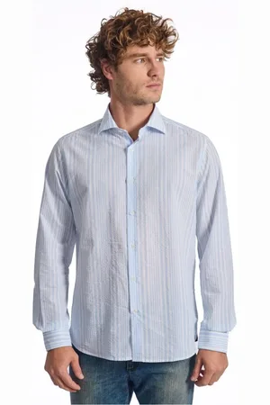 BALDININI Hombre, Camisas, Azul, Talla: L