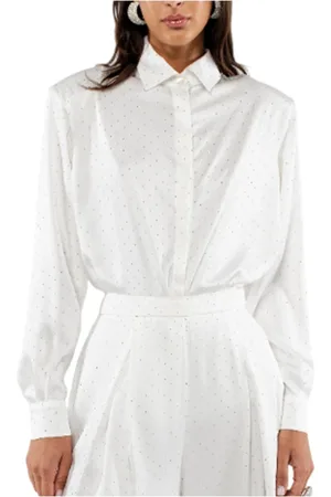 ACTUALEE Mujer, Blusas y Camisas, Blanco, Talla: XS