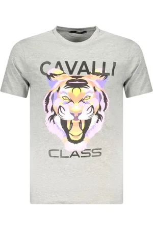 Roberto Cavalli Hombre, Camisetas, Gris, Talla: L