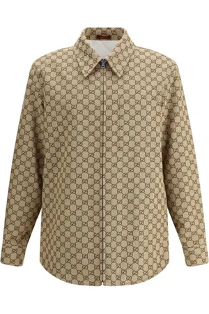Gucci Hombre, Camisas, Marrón, Talla: M