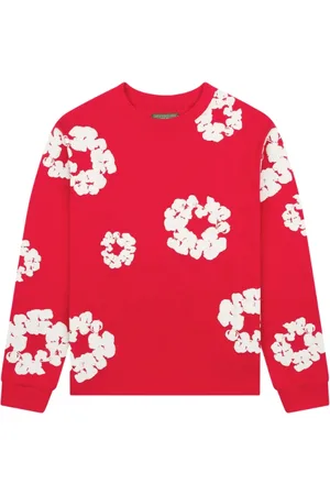 DENIM TEARS Hombre, Sudaderas, Rojo, Talla: M