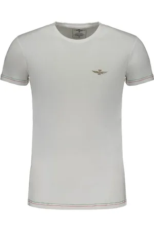 Aeronautica Militare Hombre, Camisetas, Blanco, Talla: L