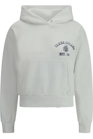 Prada Mujer, Sudaderas, Blanco, Talla: M