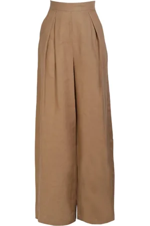 ACTUALEE Mujer, Pantalones, Marrón, Talla: S