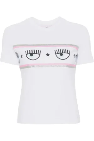 Chiara Ferragni Mujer, Camisetas, Blanco, Talla: S
