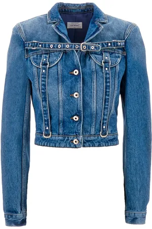 OFF-WHITE Mujer, Chaquetas, Azul, Talla: 2XS