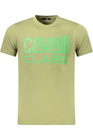 Roberto Cavalli Hombre, Camisetas, Verde, Talla: L