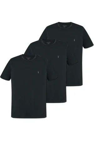 AllSaints Hombre, Camisetas, Negro, Talla: L