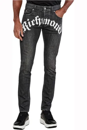 John Richmond Hombre, Vaqueros, Negro, Talla: W32