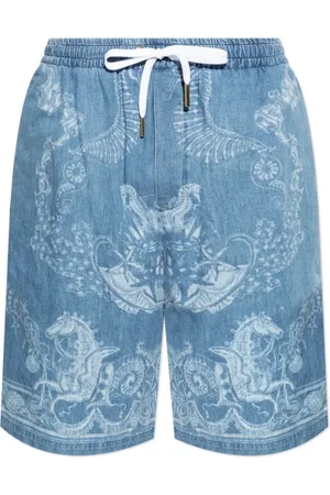 VERSACE Hombre, Pantalones cortos, Azul, Talla: 2XL