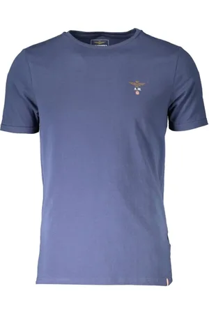Aeronautica Militare Hombre, Camisetas, Azul, Talla: L