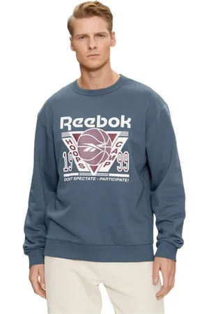 Reebok Hombre, Sudaderas, Azul, Talla: L