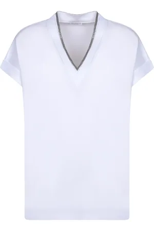 Brunello Cucinelli Mujer, Camisetas, Blanco, Talla: L