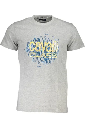 Roberto Cavalli Hombre, Camisetas, Gris, Talla: 2XL